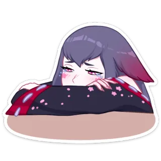 😭 Anime, Menangis, Sedih, Kawaii, Stiker, Emosional, Karakter whatsapp sticker