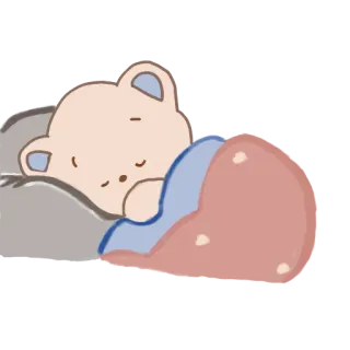 😴 sleep, bear, cute, animal, cartoon, kawaii, relax telegram sticker