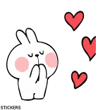 ๐ฝ bunny, rabbit, love, hearts, cute telegram sticker