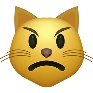 😾 cat, emoji, angry, annoyed, feline whatsapp sticker