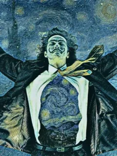 👂 Salvador Dali Salvador Dalí, Surrealismus, Künstler, Gemälde, Sternennacht, Kunst, Schnurrbart telegram sticker