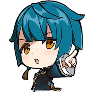 👉 Xingqiu Genshin Impact Anime, Chibi, Jogo, Genshin Impact, Xingqiu, Adesivo telegram sticker