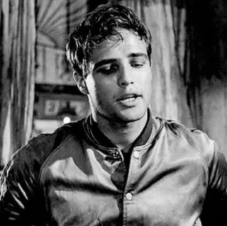 💸 Marlon Brando Марлон Брандо, Актер, Классика, Черно-белое, Винтаж telegram sticker