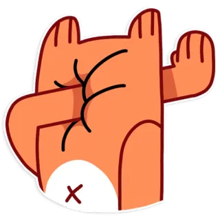🤦‍♂️ stiker, binatang, pantat, salib, oranye, kartun whatsapp sticker