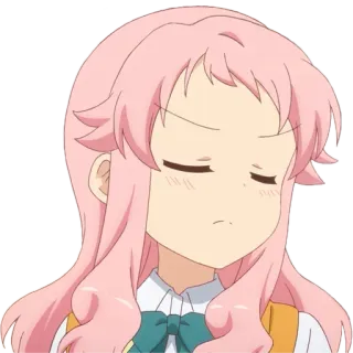 😤 Anime, Mädchen, pinke Haare, süß, Manga telegram sticker