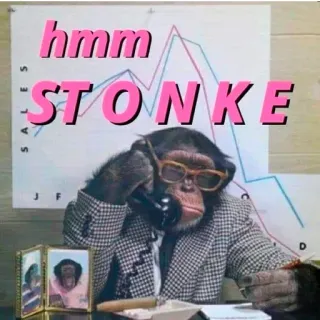 🤑 hmm STONKE małpa, akcje, stonks, finanse, małpa, biznes telegram sticker
