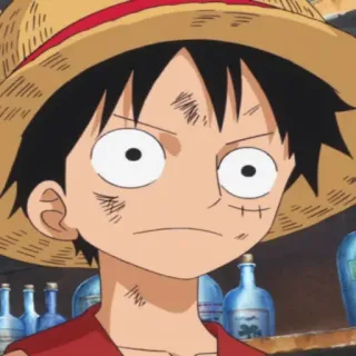 🏴‍☠️ Monkey D. Luffy One Piece луффи, ван пис, аниме, манга, соломенная шляпа, пират, мультфильм telegram sticker