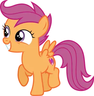 😁 Scootaloo My Little Pony Scootaloo, My Little Pony, Cartoon, Pony, Sticker, süß whatsapp sticker