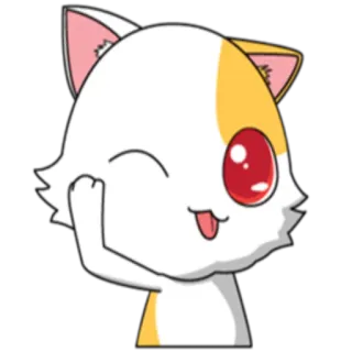 😉 猫, 动物, 卡通, 可爱, 贴纸, 卡哇伊, 动漫 whatsapp sticker