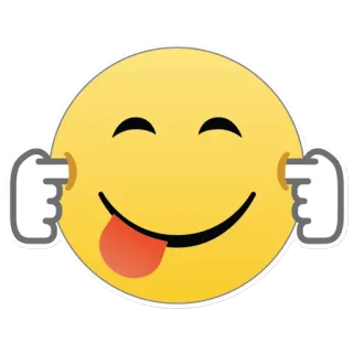 👅 Emoji, Sonriente, Cara, Bobo, Loco, Lengua telegram sticker