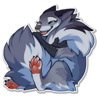 😸 สุนัขจิ้งจอก, หมาป่า, เฟอร์รี่, น่ารัก, สัตว์ telegram sticker