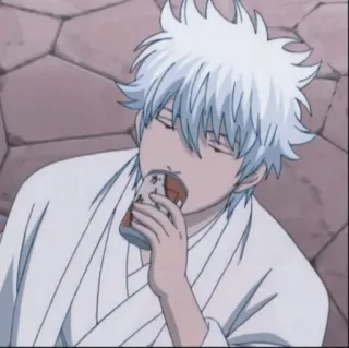 🧊 Sakata Gintoki Gintama Anime, Boisson, Cheveux Blancs, Canette, Gintama, Sakata Gintoki telegram sticker