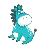 🥴 cartoon, dier, zebra, schattig, illustratie, blauw telegram sticker
