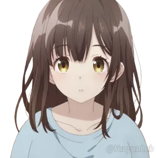 🦄 Yunyun Lab อนิเมะ, ผู้หญิง, การ์ตูน, ภาพประกอบ, ภาพเหมือน telegram sticker
