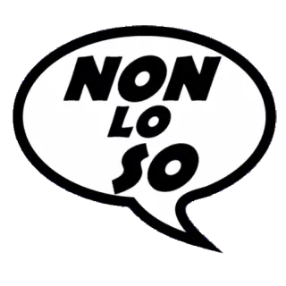 👐 NON LO SO italiano, non lo so, non lo so, fumetto, testo telegram sticker
