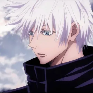 🈲 Satoru Gojo Jujutsu Kaisen anime, manga, gojo satoru, jujutsu kaisen, white hair, anime character, gojo telegram sticker