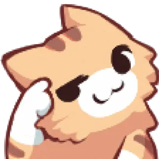 🤔 kat, denkend, schattig, cartoon telegram sticker
