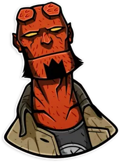 🙂 Hellboy Hellboy, Comics, Démon, Monstre, Paranormal, Super-héros telegram sticker