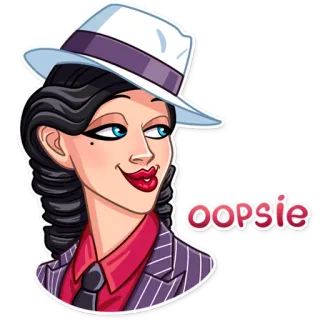😅 OOPSIE woman, hat, sticker, oopsie telegram sticker