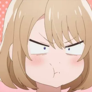 💛 Anime, Dessin animé, Visage, En colère, Drôle, Expression telegram sticker