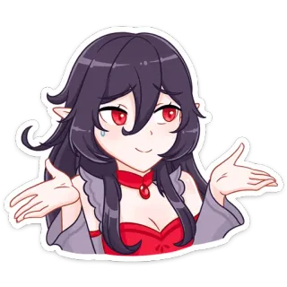 🤷 anime, girl, shrugging, uncertain, cartoon, female, question telegram sticker