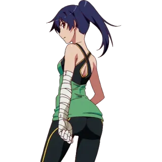 😒 Anime, Garota, Personagem, Bandagem, Roupa esportiva telegram sticker