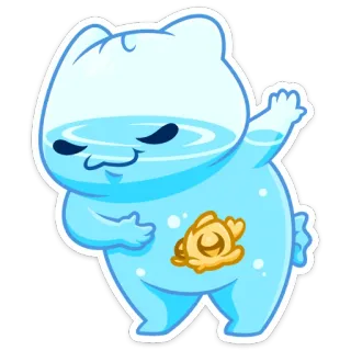 ☺️ bear, water, cute, cartoon, animal whatsapp sticker
