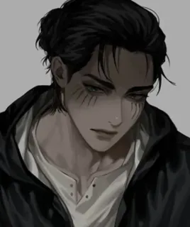🖤 Eren Yeager Attack on Titan アニメ, エレン・イェーガー, 進撃の巨人, アニメキャラクター, ファンアート telegram sticker