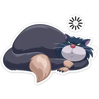 🤨 chat, dessin animé, animal, autocollant, mignon telegram sticker