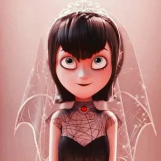 🧛‍♀ Mavis Dracula Hotel Transylvania cartoon, vampire, mavis, hotel transylvania, wedding, animated telegram sticker