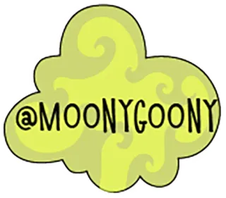 😊 @MOONYGOONY nome de usuário, mídia social, nuvem, verde telegram sticker