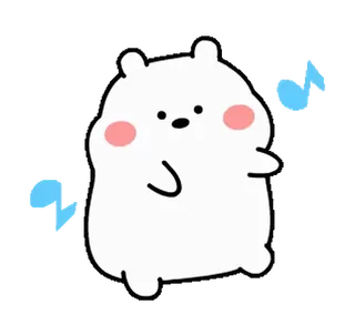 🎵 熊, 可爱, 卡通, 音乐, 舞蹈, 卡哇伊 telegram sticker