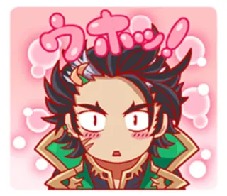 😳 ウボォーッ! Anime, Dessin animé, Personnage, Émotion, Choqué, Japonais telegram sticker