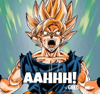 😡 Goku Dragon Ball AAAHHH
-GOKU goku, anime, dragon ball, character, shouting whatsapp sticker
