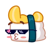 😘 sushi, kawaii, food, cute, cool, sunglasses telegram sticker