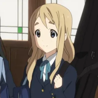 🍚 Tsumugi Kotobuki K-On! Аниме, Девушка, Школьная форма, Милая, Цумуги Котобуки, K-On, Муги telegram sticker