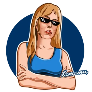🧐 Кстати, phụ nữ, kính râm, hoạt hình, meme, kính deal with it telegram sticker