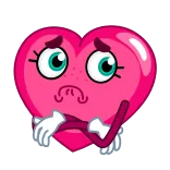 ☹️ heart, emoji, cartoon, sad, love, expression whatsapp sticker