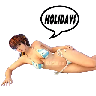 🎡 HOLIDAYS bikini, phụ nữ, bãi biển, kỳ nghỉ, mùa hè, du lịch, pin-up telegram sticker