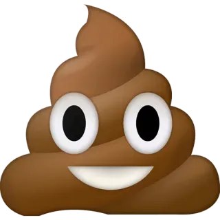 💩 poop, emoji, smile, brown, funny, internet whatsapp sticker