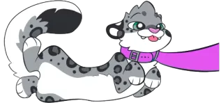 🐈 luipaard, dier, sticker, schattig, cartoon telegram sticker