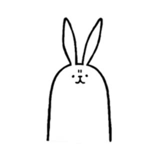 😕 lapin, lapinou, blanc, mignon, dessin animé whatsapp sticker