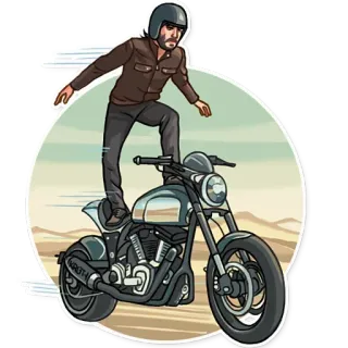 Keanu Reeves Art @stickersb2b telegram stickers