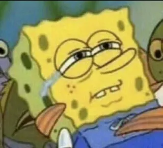 🧼 SpongeBob SpongeBob Schwammkopf, weinen, traurig, Cartoon, Meme whatsapp sticker