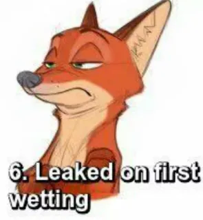 😡 6. Leaked on first wetting fox, cartoon, sticker, animal telegram sticker