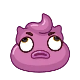 😈 อึ, อีโมจิ, การ์ตูน, สีน้ำตาล, โกรธ, อารมณ์เสีย, หน้า telegram sticker