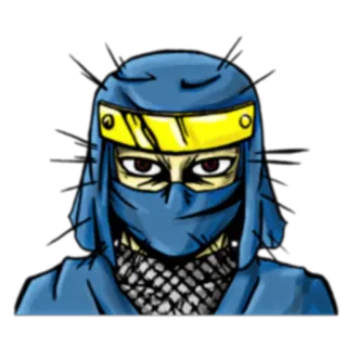 ❗ Ninja, Animé, Dessin animé, Personnage, Combattant, Masque, Capuche telegram sticker