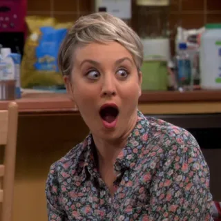 😱 woman, face, expression, surprised, open mouth telegram sticker