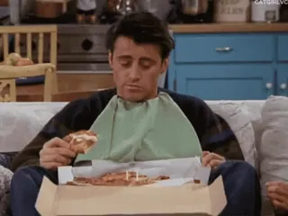 🍕 Joey Tribbiani Friends pizza, food, tv show, sitcom, eating, Friends, joey whatsapp sticker