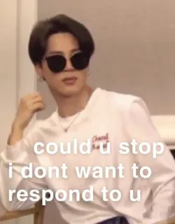 🤐 could u stop i dont want to respond to u Meme, Promi, Sonnenbrille, Ausdruck, Internet Meme whatsapp sticker